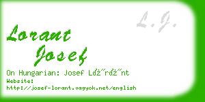 lorant josef business card